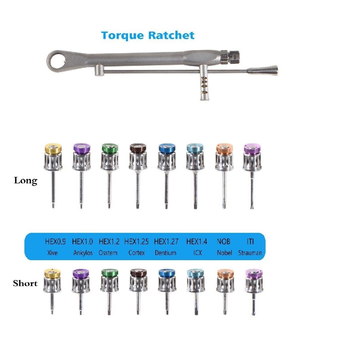 Universal Implant Instrument Prosthetic Restoration Hand Driver SD Instruments