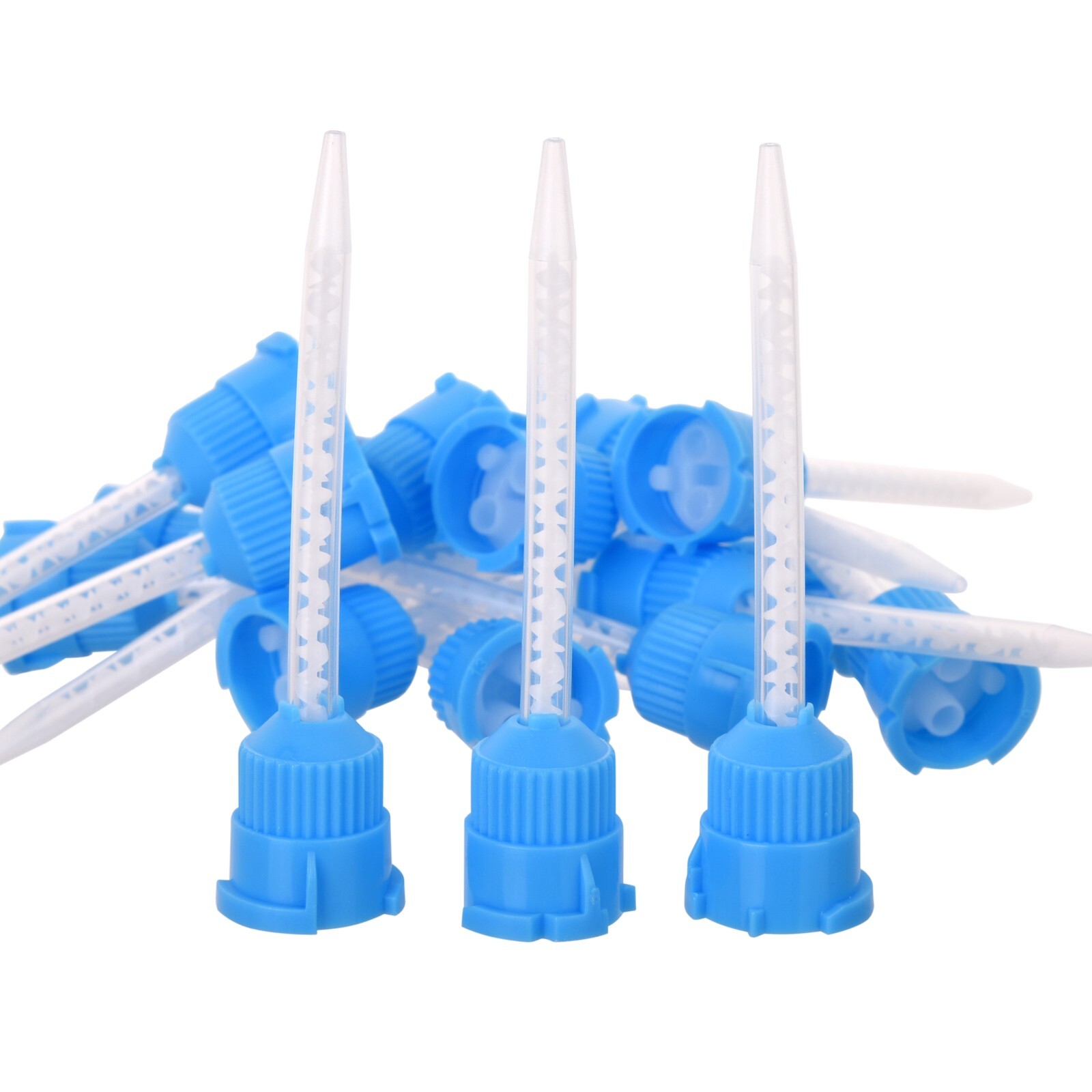 500(10 Bags) Dental Mixing Tips Impression Temporary C&B Material Blue/White