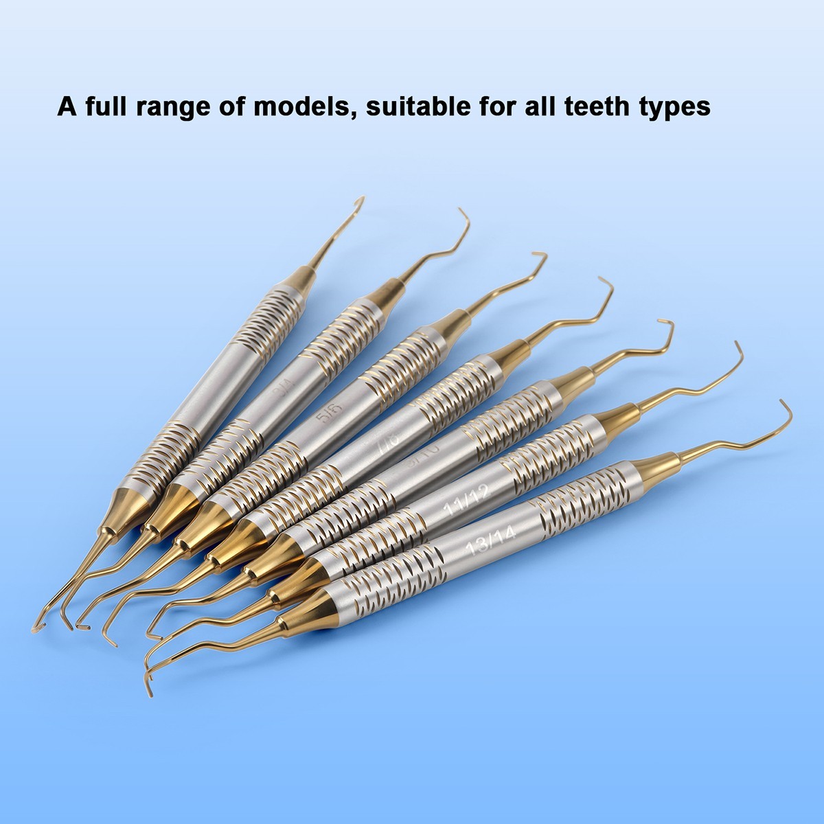 7Pcs Dental Periodontal Scaler Periodontal Hygiene Pick Tool Hand Instrument