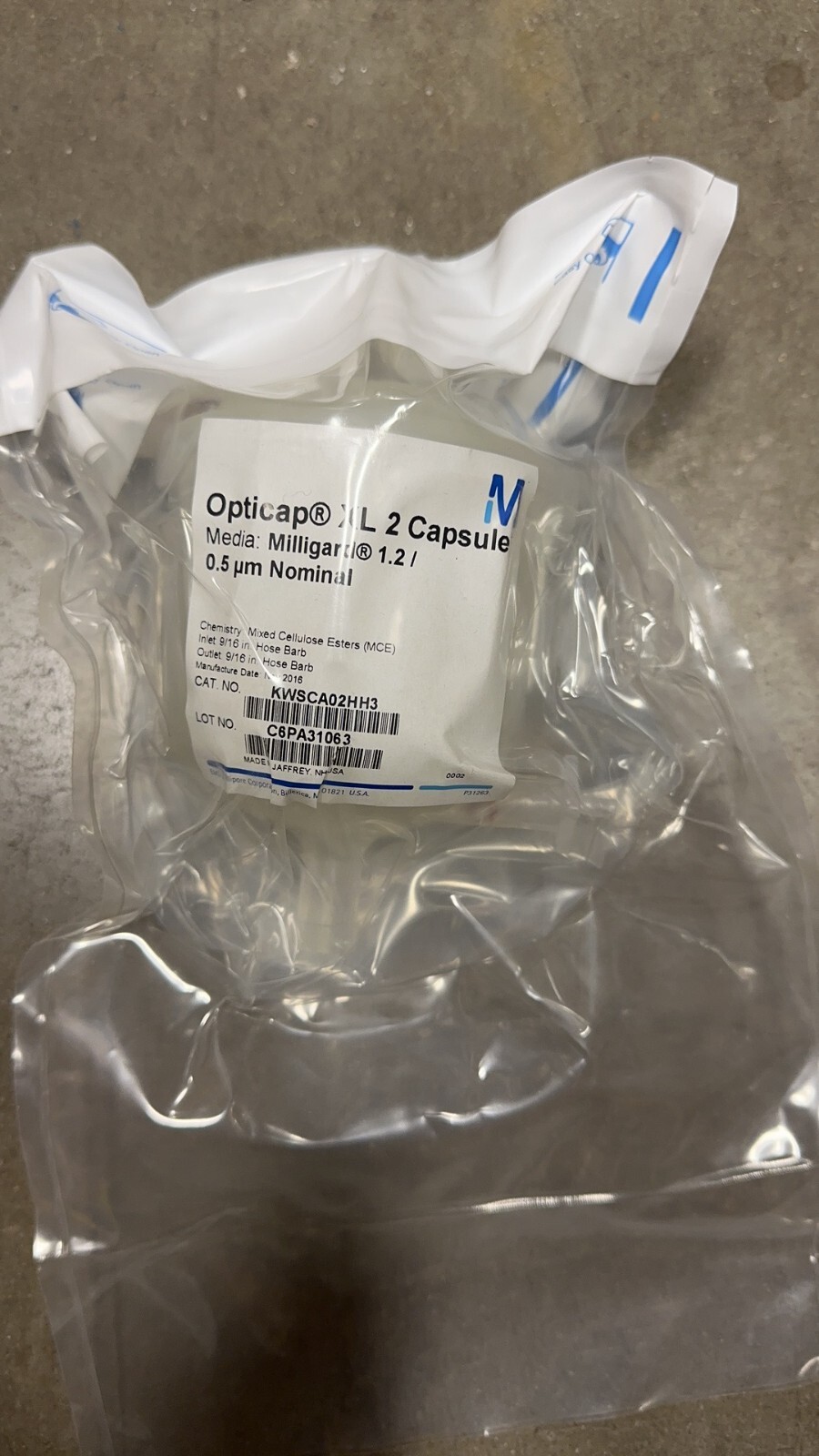Opticap® XL2 Milligard® 1.2/0.5 µm 9/16 in.