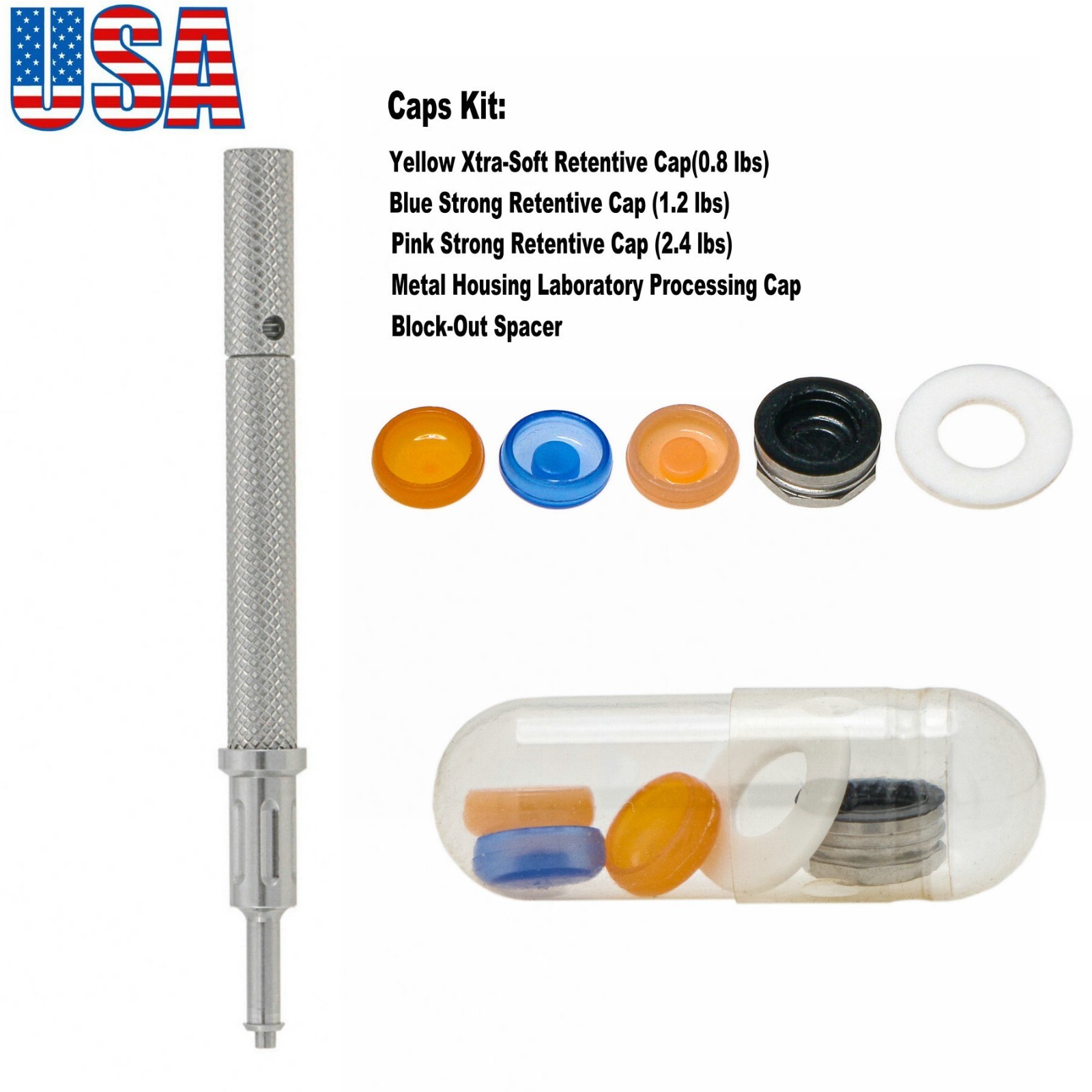US Regular Locator Attachment Abutments for Hiossen ET Osstem TS 3.0-5.0mm GH