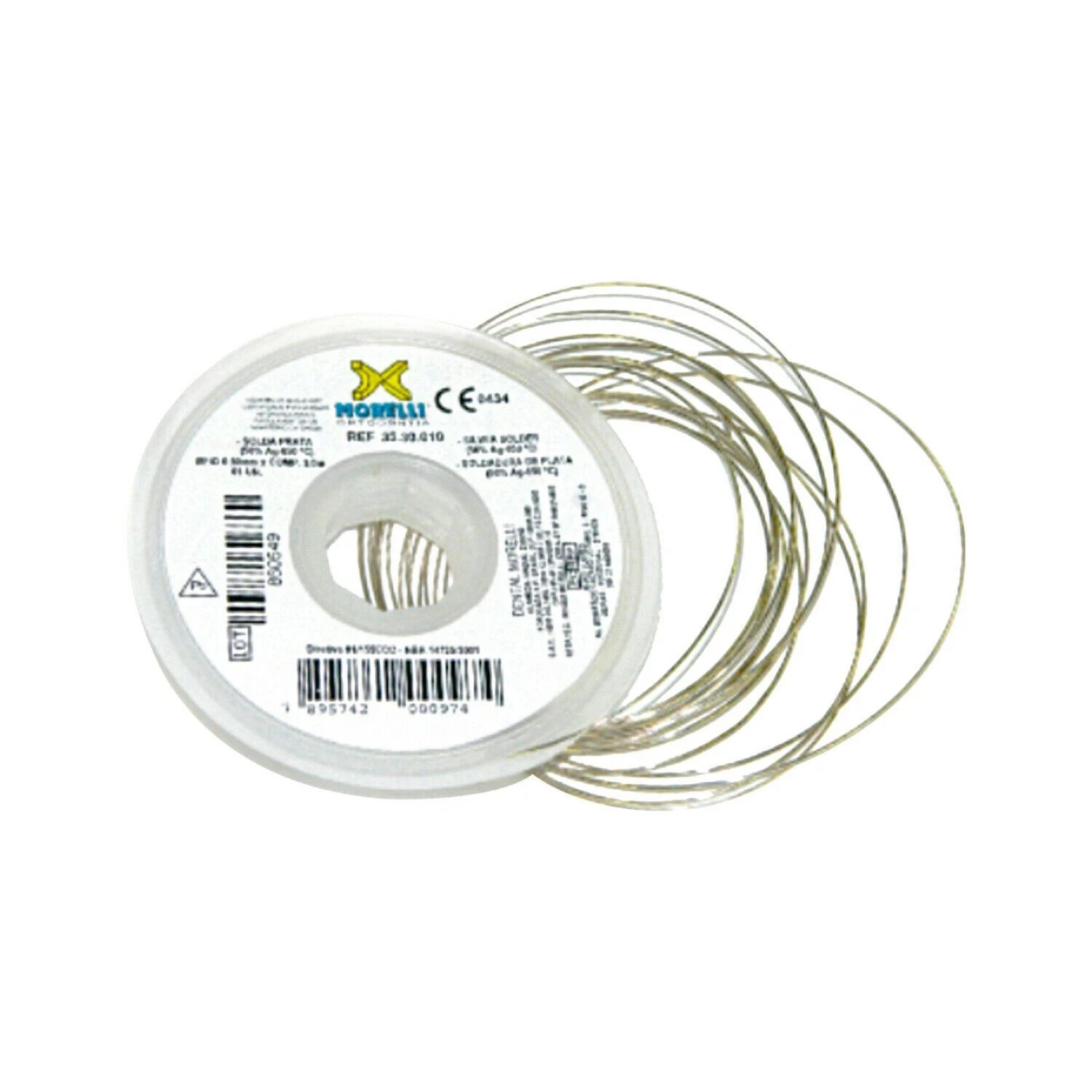 Dental Morelli Silver Soldering Wire Cadmium-Free Alloy 5m Length 19g
