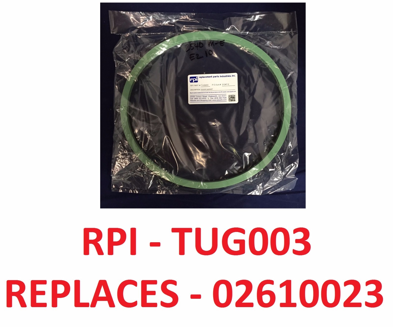Tuttnauer EZ10 & 2540 M DOOR GASKET Autoclave 10″ RPI USA