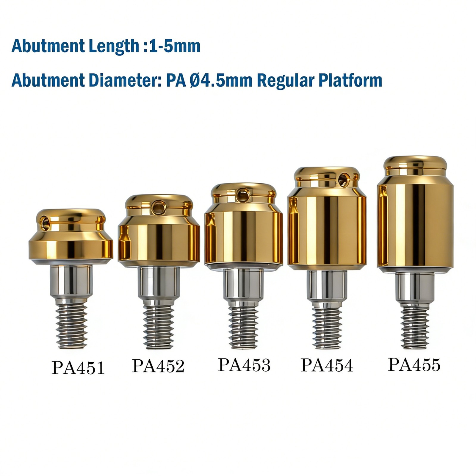 US Implants Locator Abutment Caps for Zimmer Tapered Screw-vent 4.5 Internal-Hex