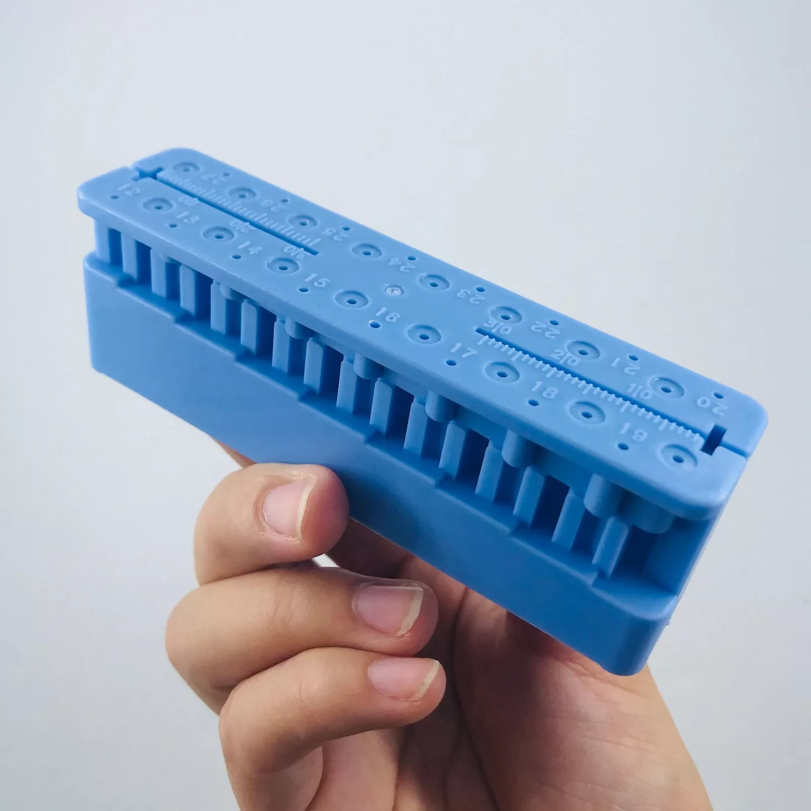 Dental Endo Files Measuring Ruler Block Endodontic Holder Box Autoclavable