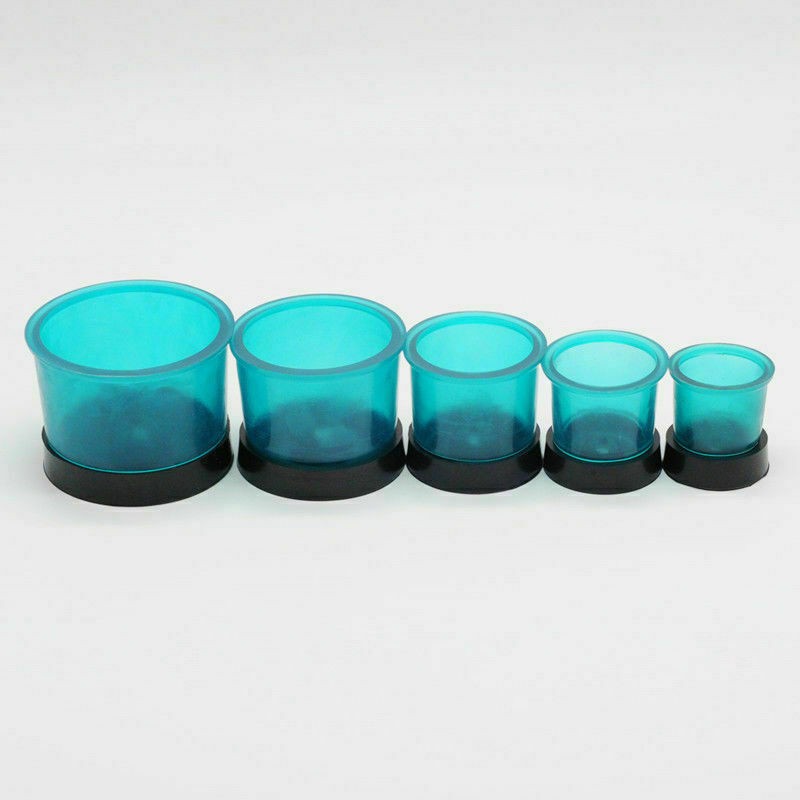 5 Pcs Dental Round Casting Flasks Rings Silicone Formers Base Wax Rubber Tools