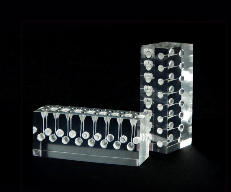 Dental Endo Files Practise Blocks Curved Combined 16-Root Canal Clear RCT Block