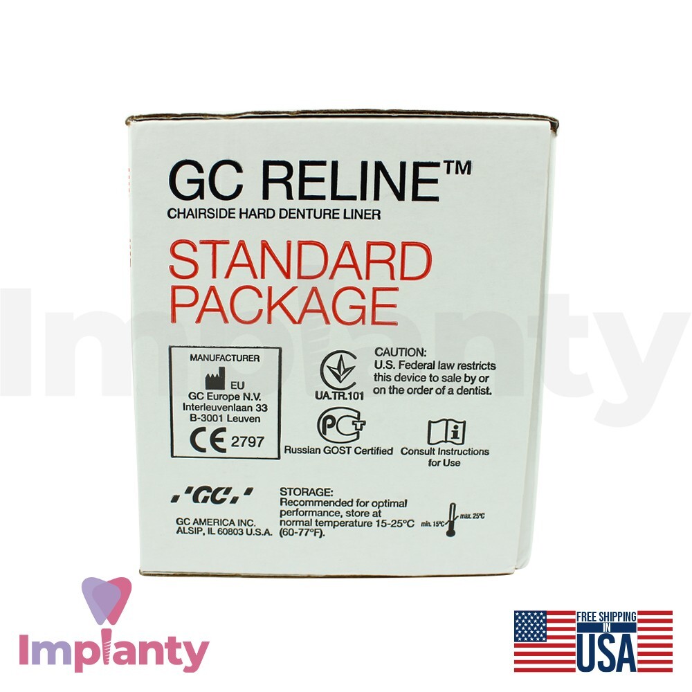 Dental Reline Chairside Hard Denture Liner Kit Self Cure Pink Dentistry Lab