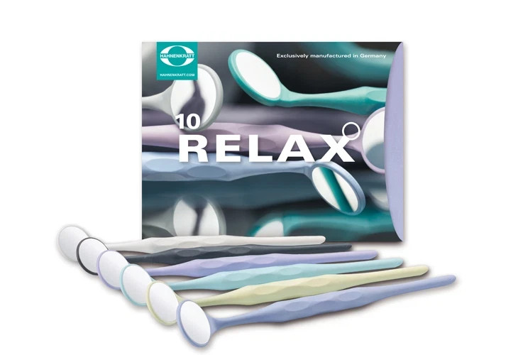 HAHNENKRATT DENTAL RELAX FS Rhodium Mouth Mirrors REF 7110-size 5 10 ASSORTMENT