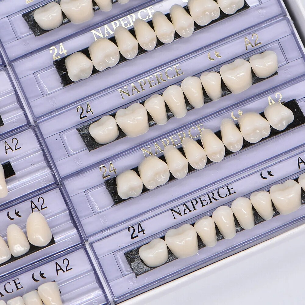 168PCS Acrylic Resin A1/A2/A3 Dental Denture Teeth Upper Lower Shade 22/23/24#