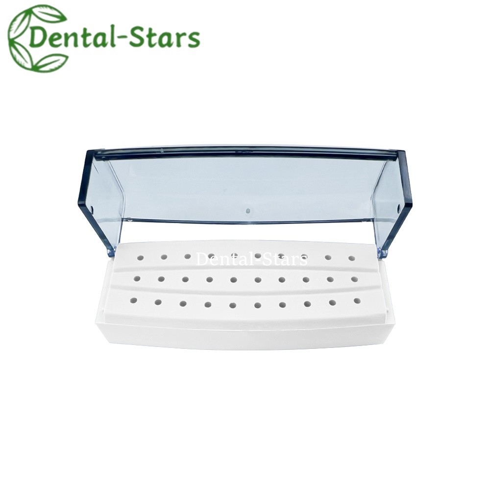 30 Holes Dental Plastic Bur Holder Endo File Block Disinfection Box Autoclave
