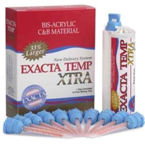Exacta Temp Xtra Crown & Bridge Material – Bleach, 1 x 82g (50ml) Automix