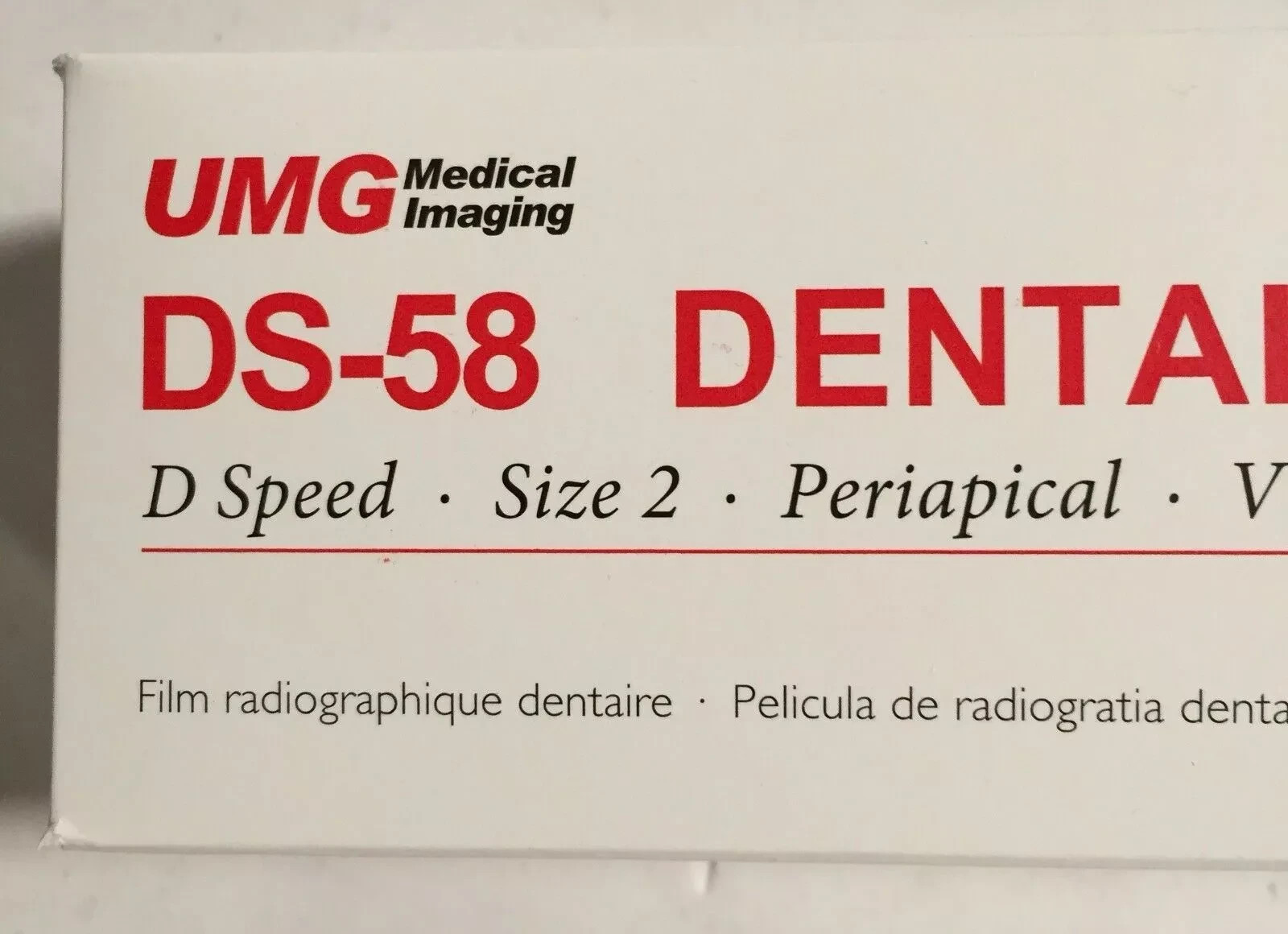 Dental Imaging Film D Speed Size #2 150 Single Film Pk DR-58 UMG