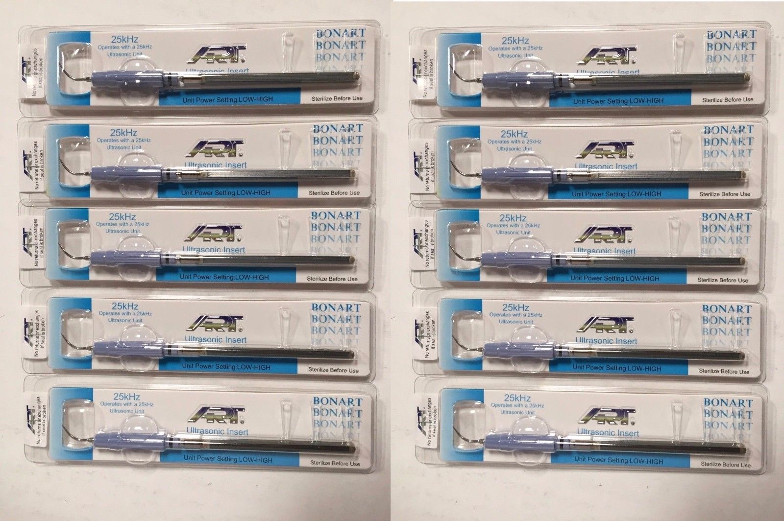 BONART 25KHz IF-50 STREAMLINE#10 CAVITRON ULTRASONIC INSERT PLASTIC GRIP 10/PACK
