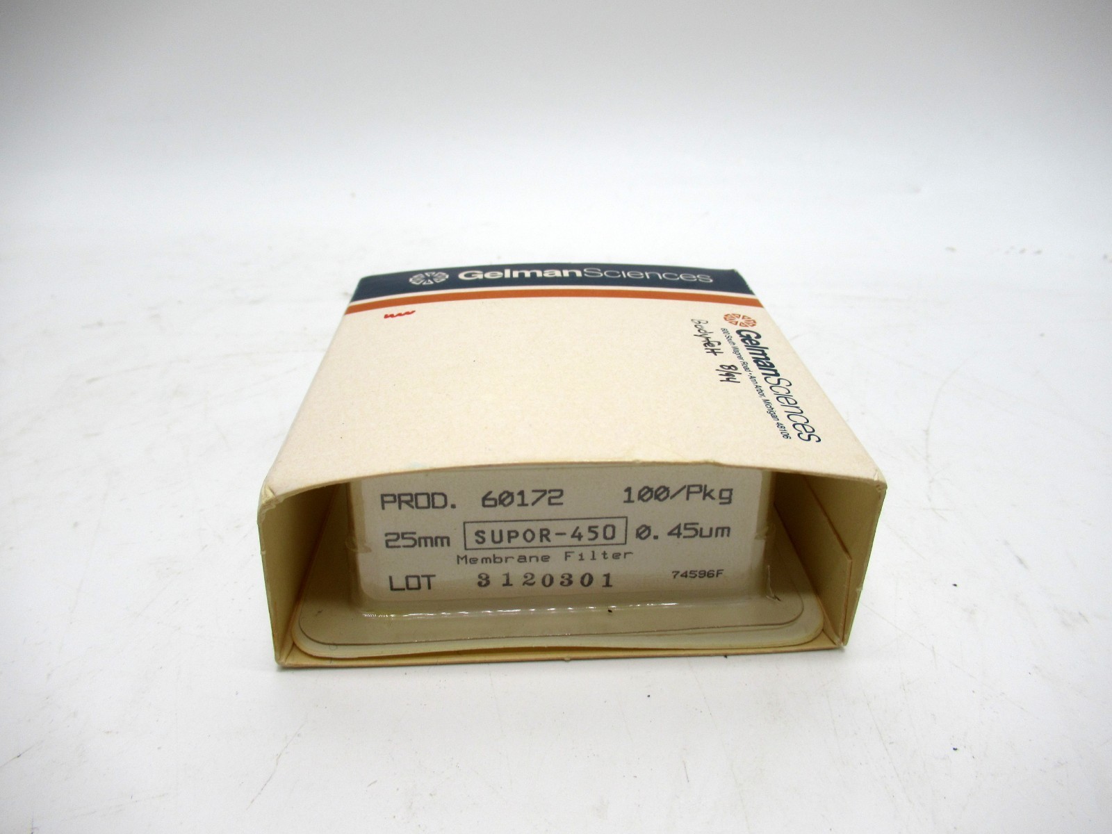 Gelman Sciences 60172 Supor-450 25mm 0.45um Membrane Filter 100 Pack