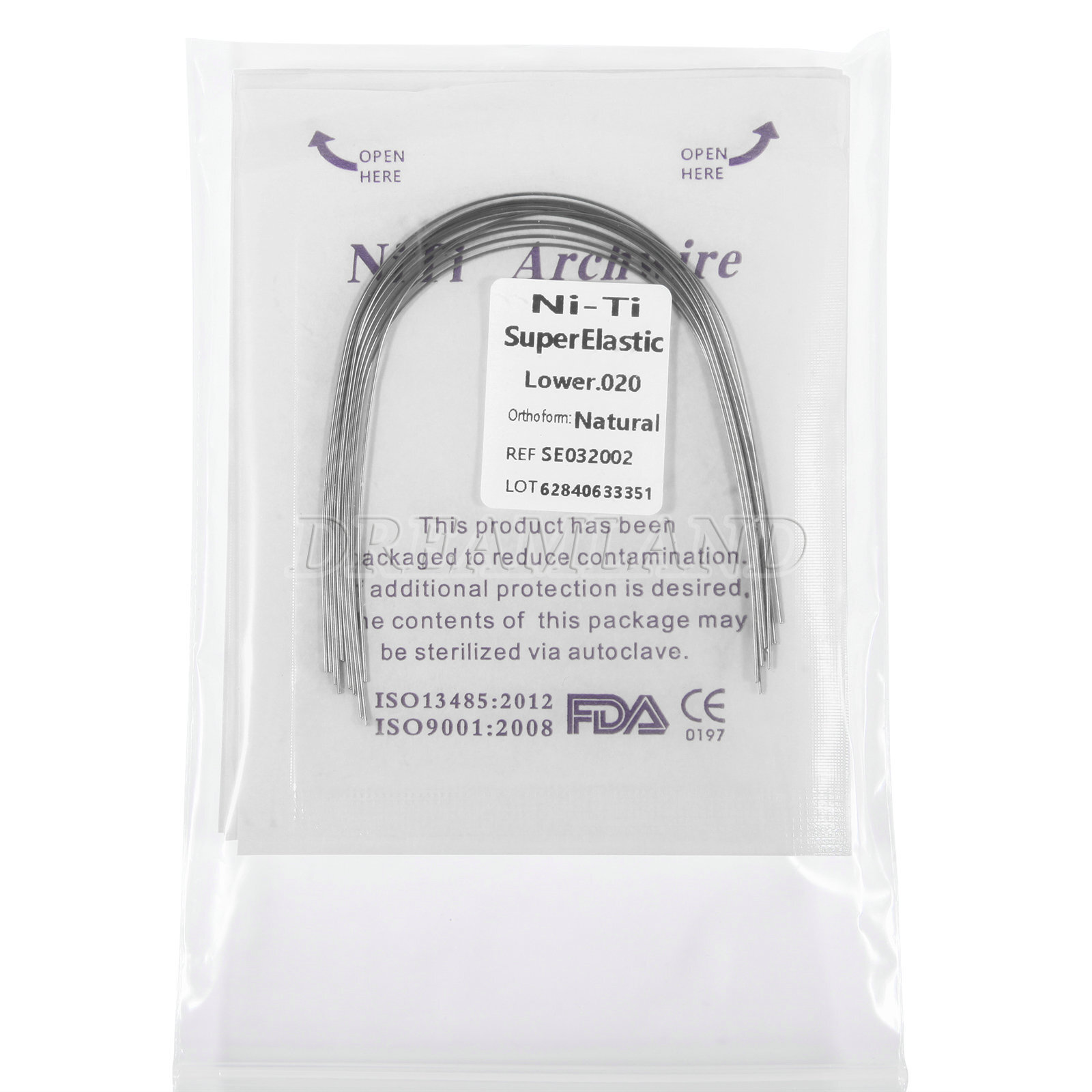Orthodontic Niti Arch Wire Super Elastic Natural Nature Form Round choose