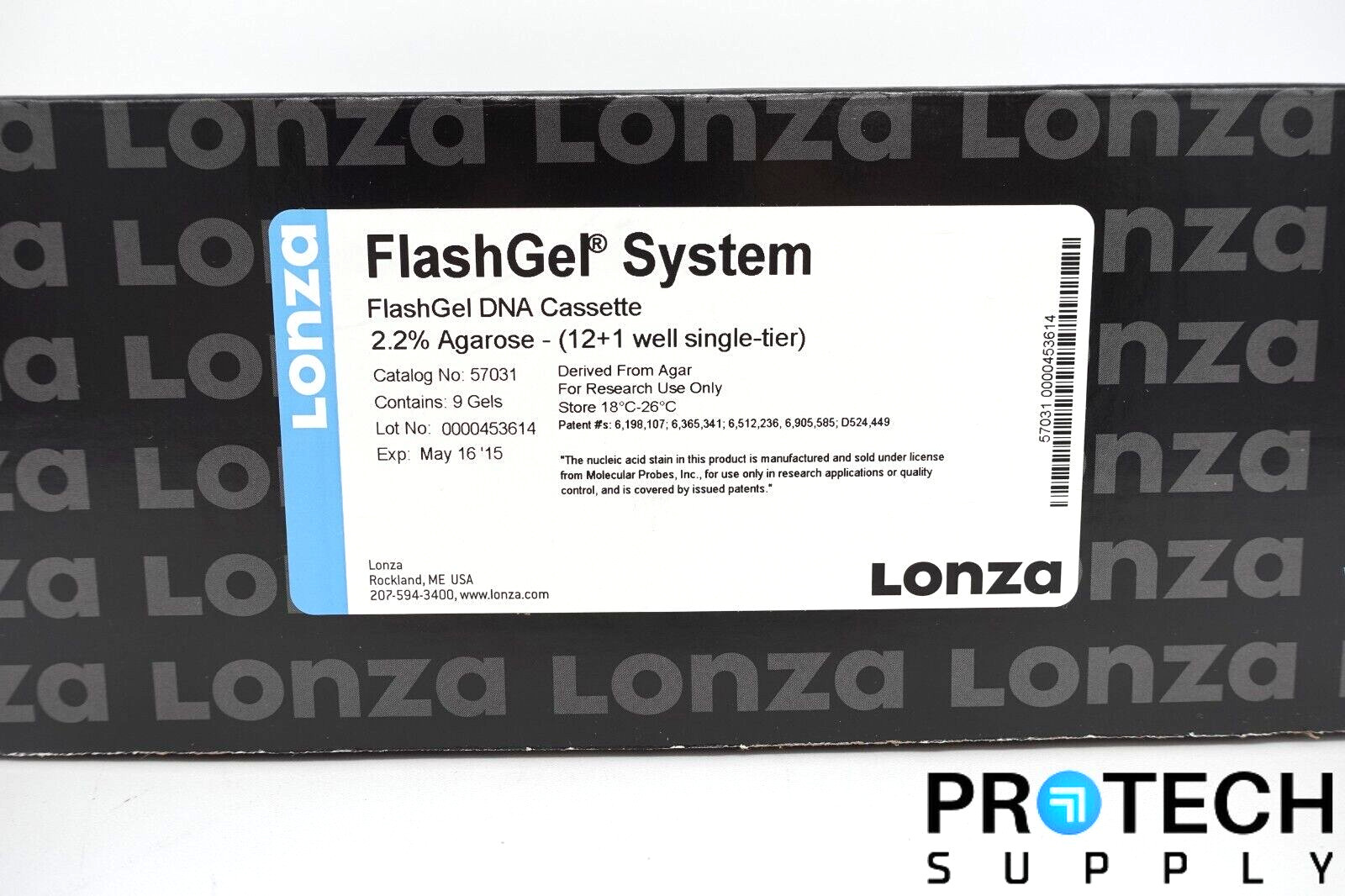 (Box of 9) Lonza 57031 FlashGel DNA Cassette 12+1 Single-Tier NEW with WARRANTY