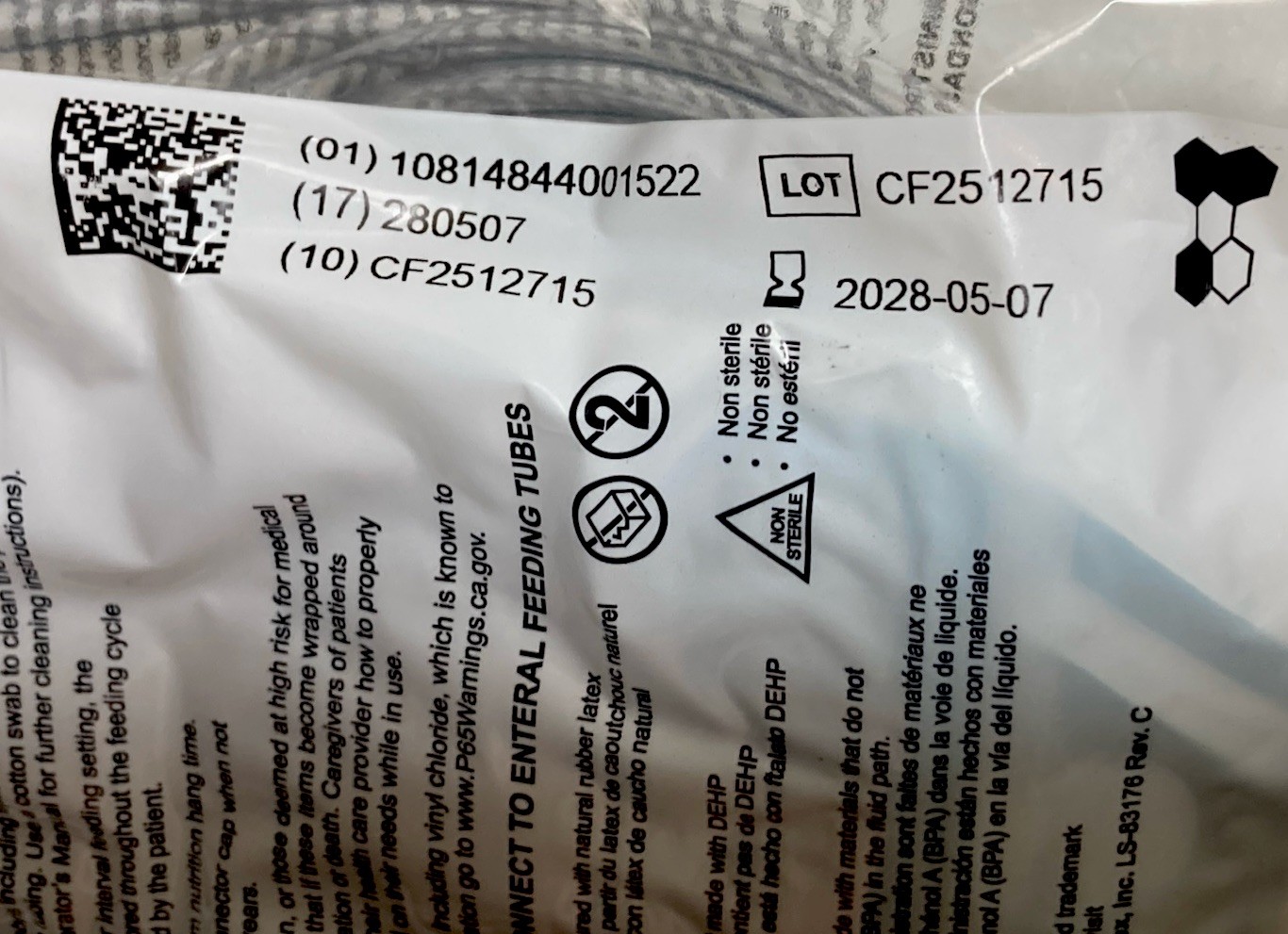 Infinity Delivery Set 500ml Enteral Feeding Pump Set with ENFit Connector. 25