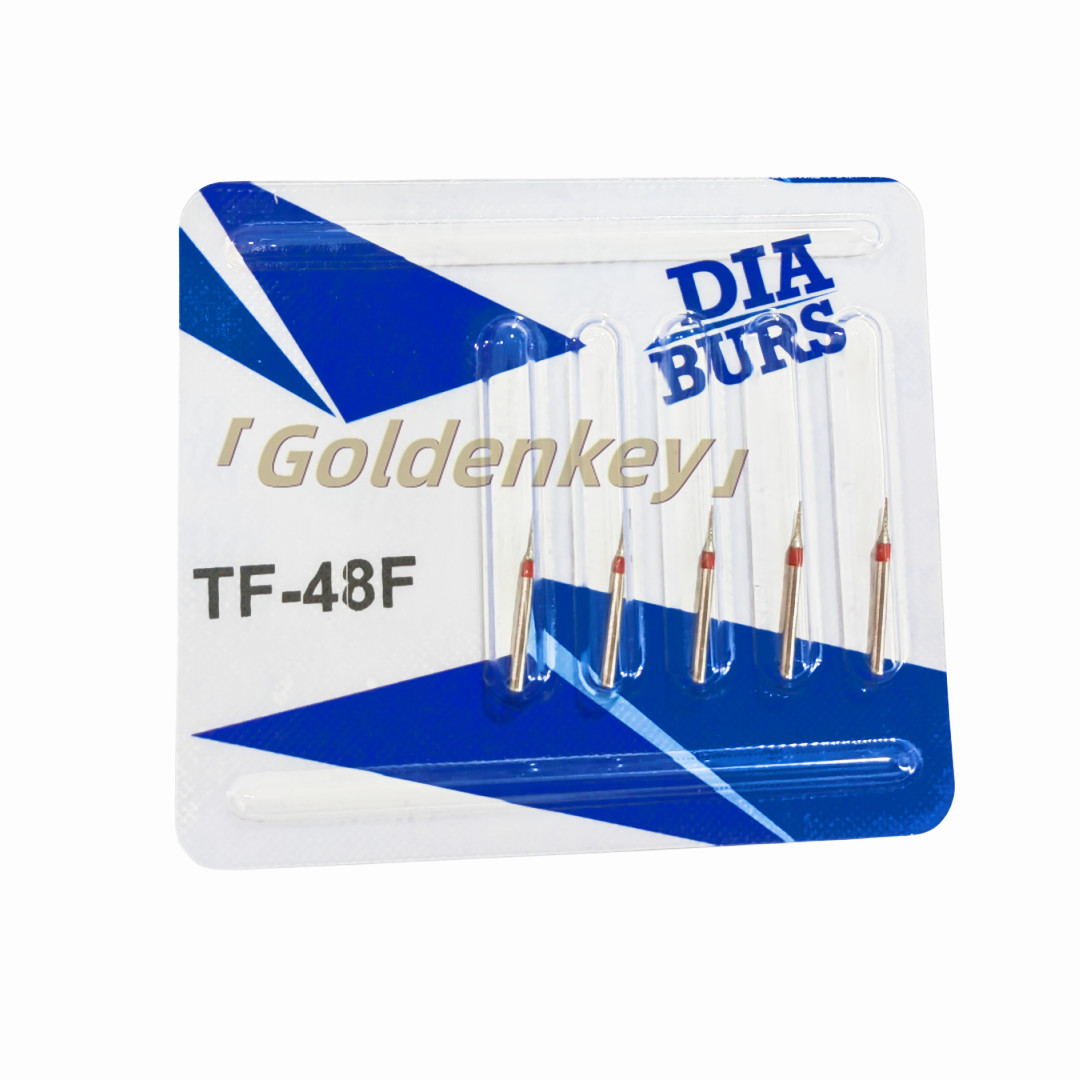 TF Type Fine Dental Diamond Burs High Speed Handpiece Friction Grip 5Pcs/Card