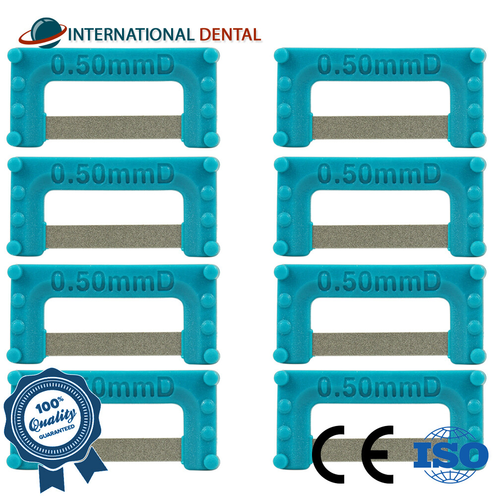 Teal IPR Widener 0.50mm Dental Orthodontic 8 Strips Interproximal Reduction