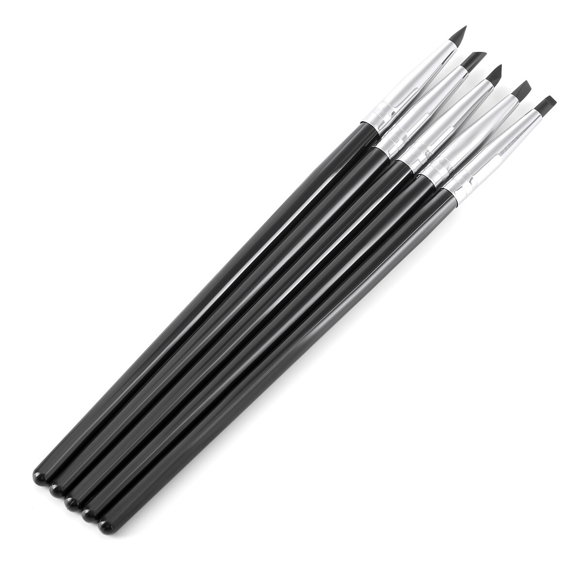 Dental Porcelain Brush Pens Tooth Silicone Brush Pen Different Shape 5Pcs /Set