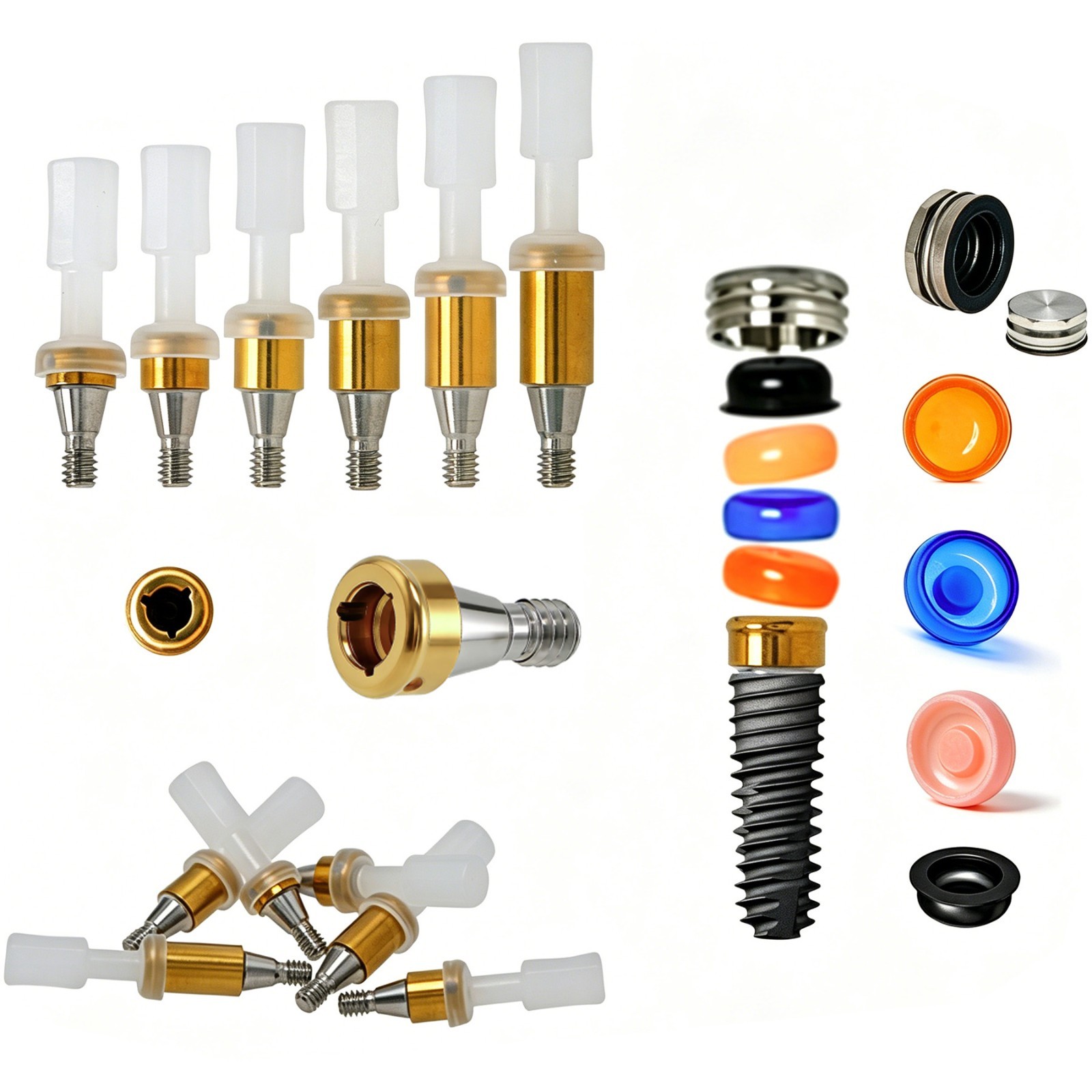 Hiossen Mini Titanium abutment Zest locator Straight Transfer Healing abutment