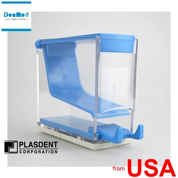 PLASDENT Push Style Cotton Roll Dispenser- #209CRD- 2- Color: BLUE- 001-209CRD-B