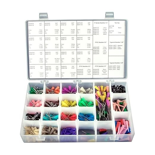 Jensen Global JG120NK-NT Dispensing Needle Tip Kit, 500 Assorted Tips