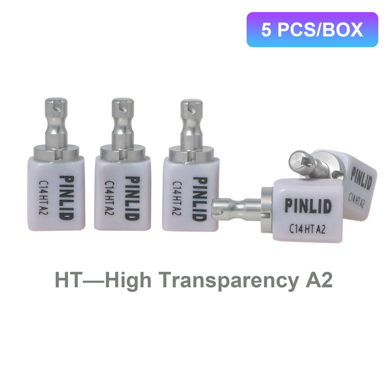 C14 Glass Ceramic Blocks HT A2 Lithium Disilicate CAD/CAM Cerec Blocks 5Pcs/Box