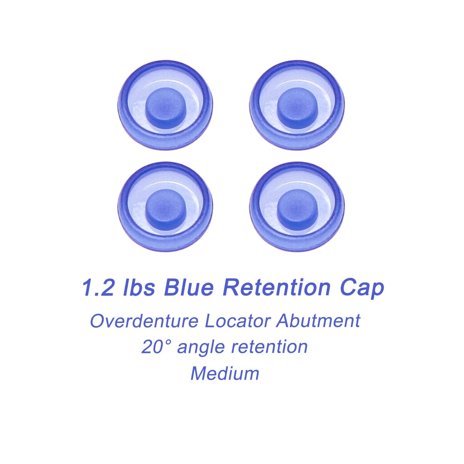 US 20Pcs Dental Overdenture Retention Cap Inserts Set for Locator Abutment