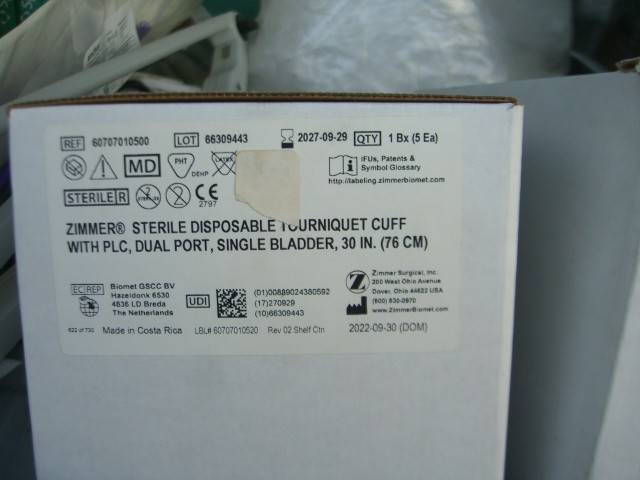 Zimmer Sterile Disposable Tourniquet Cuff 60707010500, 30″, 5 units, exp. 2027