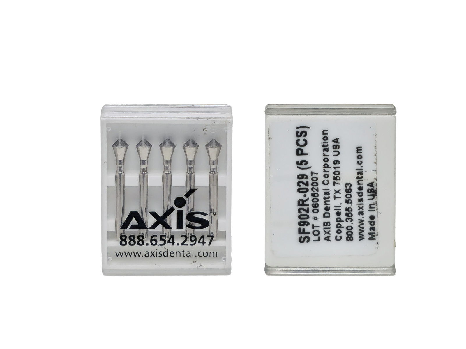Axis NTI Diamond Bur Friction Grip Super Fine Acorn 902R-029SF (2 packs of 5)