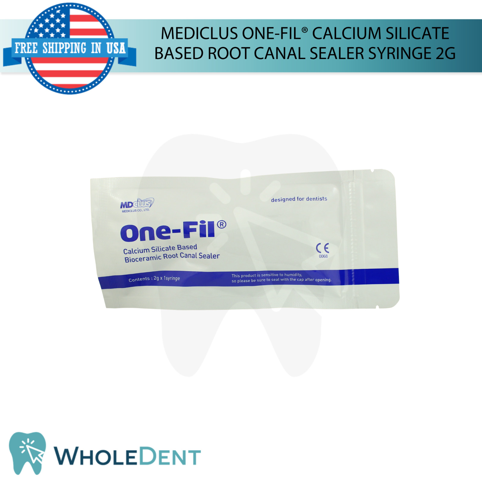 Dental One-Fil® Calcium Silicate Based Ro0t Canal Sealer Syringe 2g Bioceramic