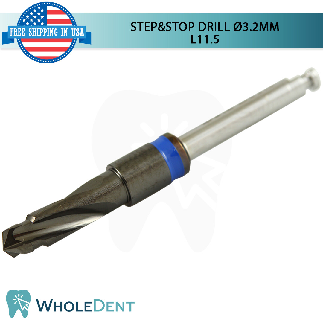 Integral DLC Step&Stop Drill Ø3.2 External Irrigation Pre Stopped Stopper