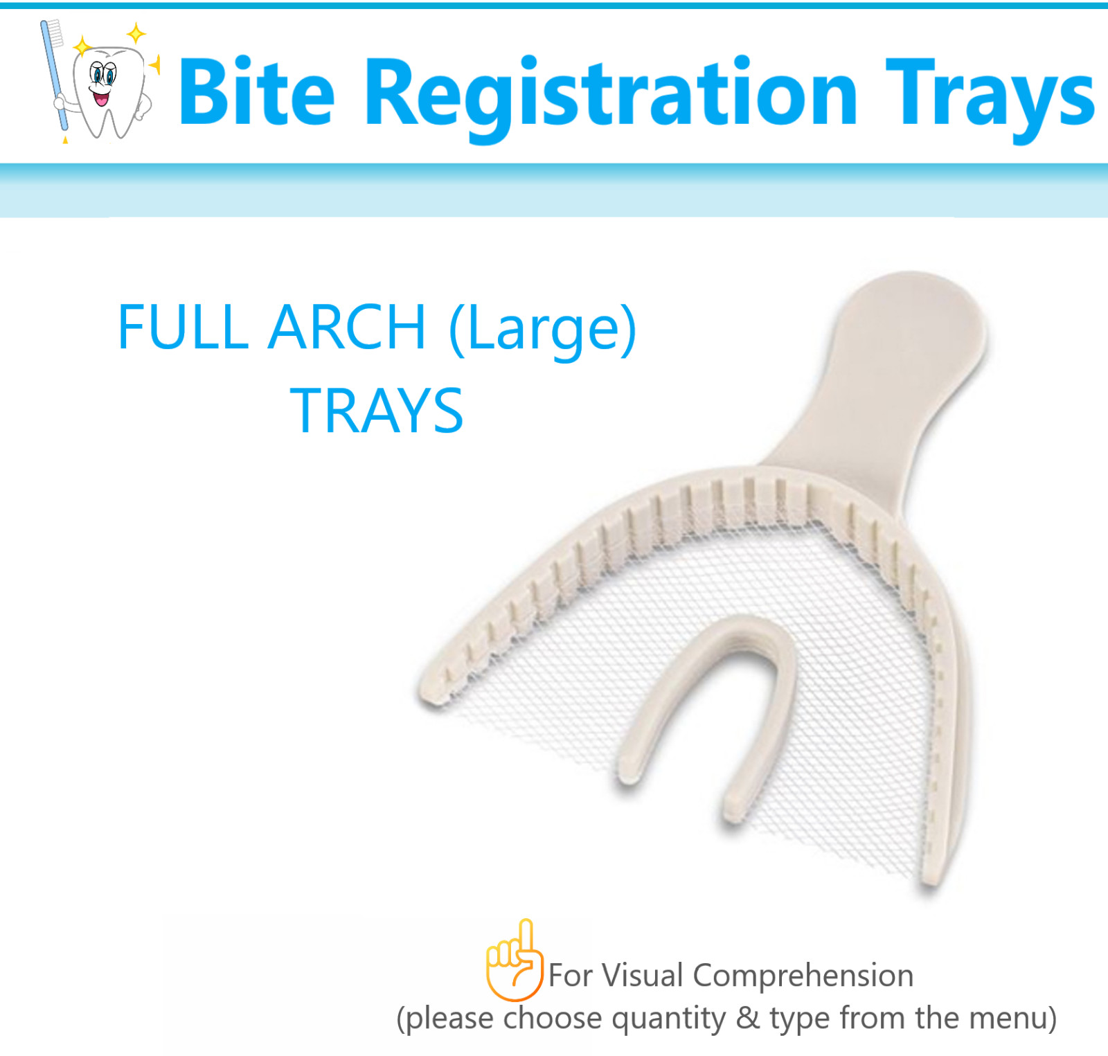 Dental Impression Bite Registration Polybite Trays Full Arch, Quadrant Choose Qt
