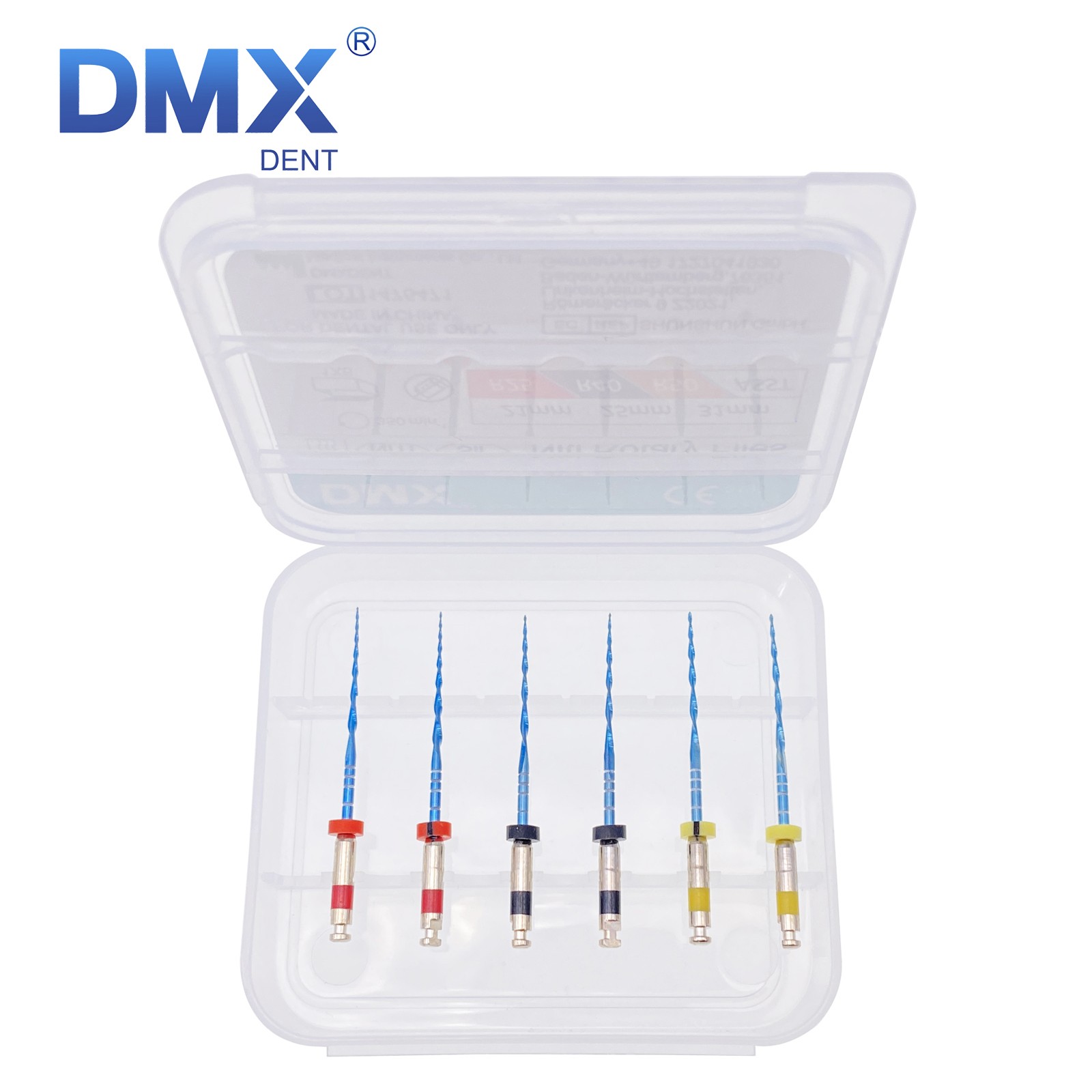 DMXDENT Dental Blue Rotary Endodontic Files Heat Activated R25 R40 R50 21/25mm