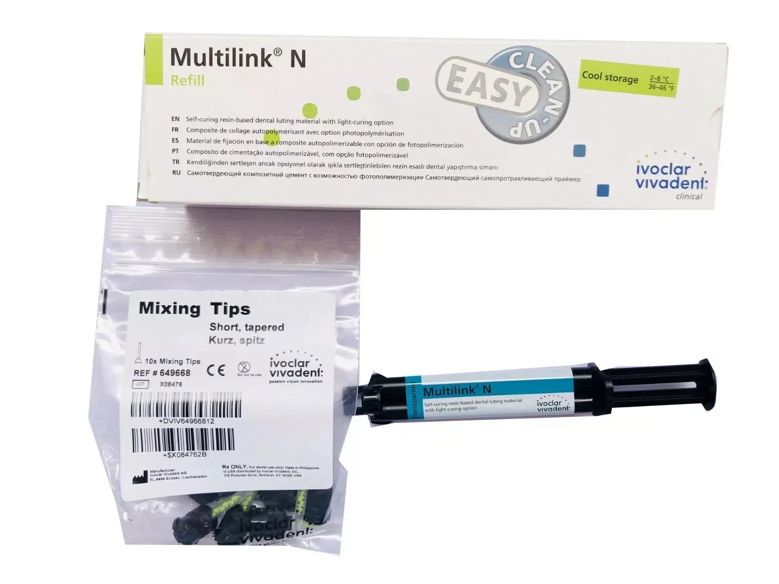 Cementation Metal Ceramic Dental Ivoclar Vivadent Multilink N Refill Pack 6gm FS