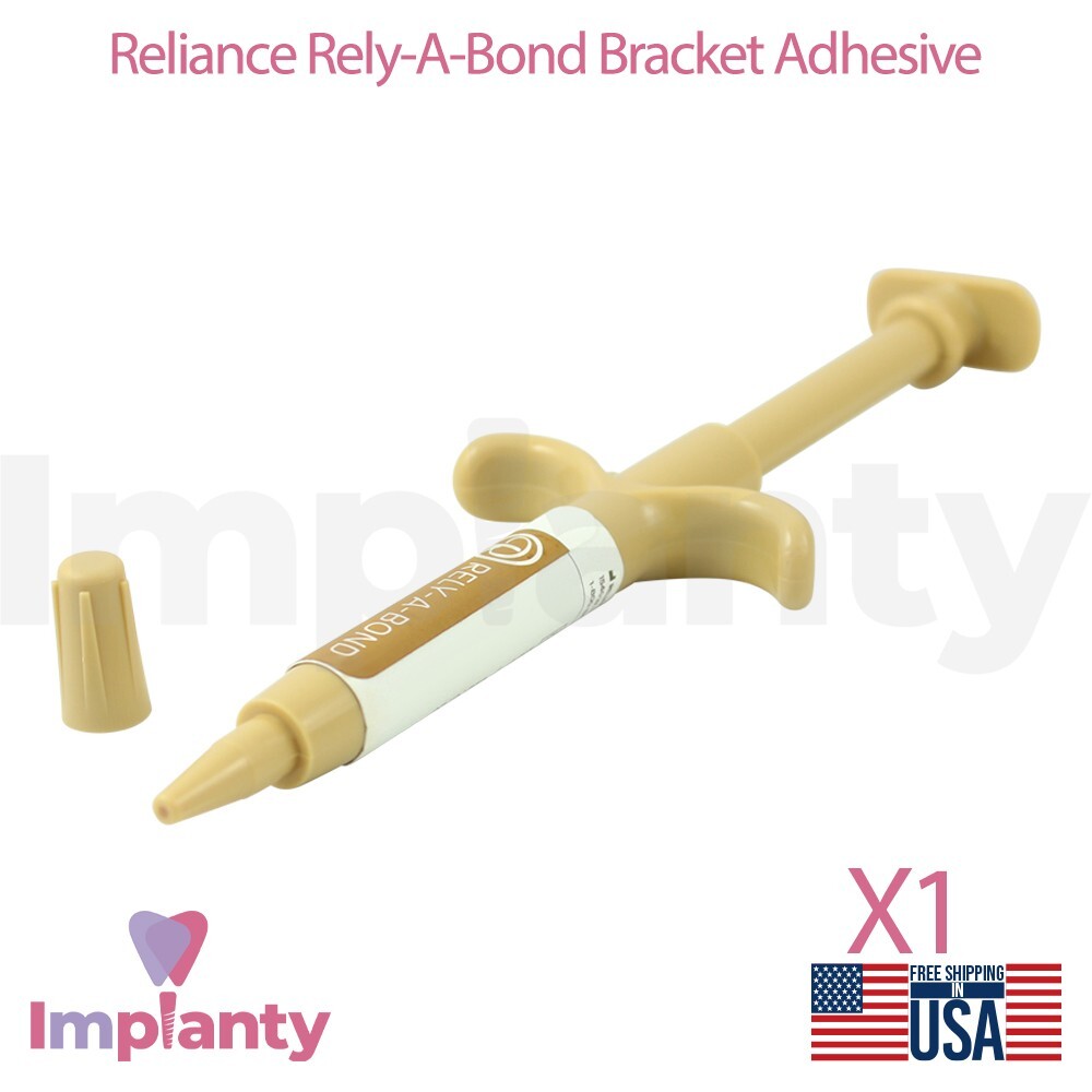 Ortho Reliance Rely-A-Bond Bracket Adhesive Bond 3.5g Syringe Self-Curing Dental