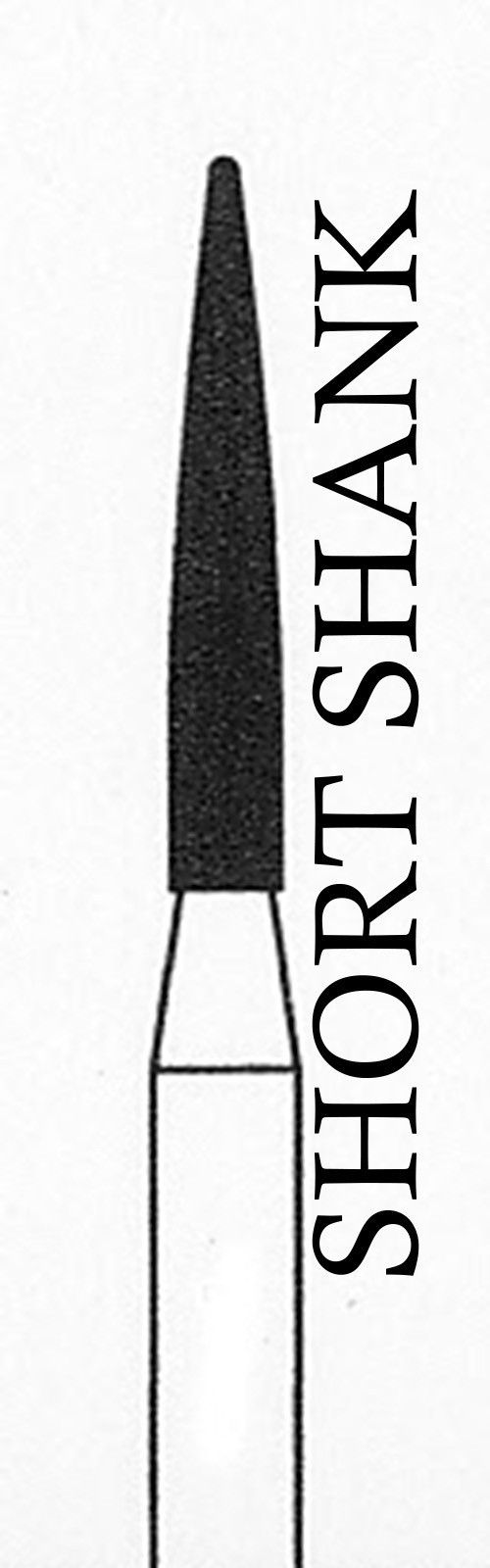 CROSSTECH Dental Diamond Short-Shank-FLAME-888/012S (MB8)-Medium 5Burs