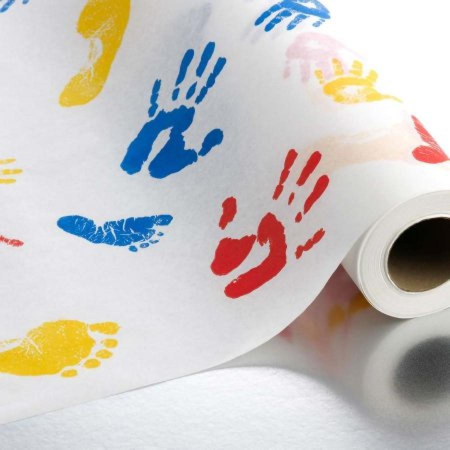 Graham Medical Tiny Tracks Table Paper, White, 125 Foot Length, Paper, 12 Count