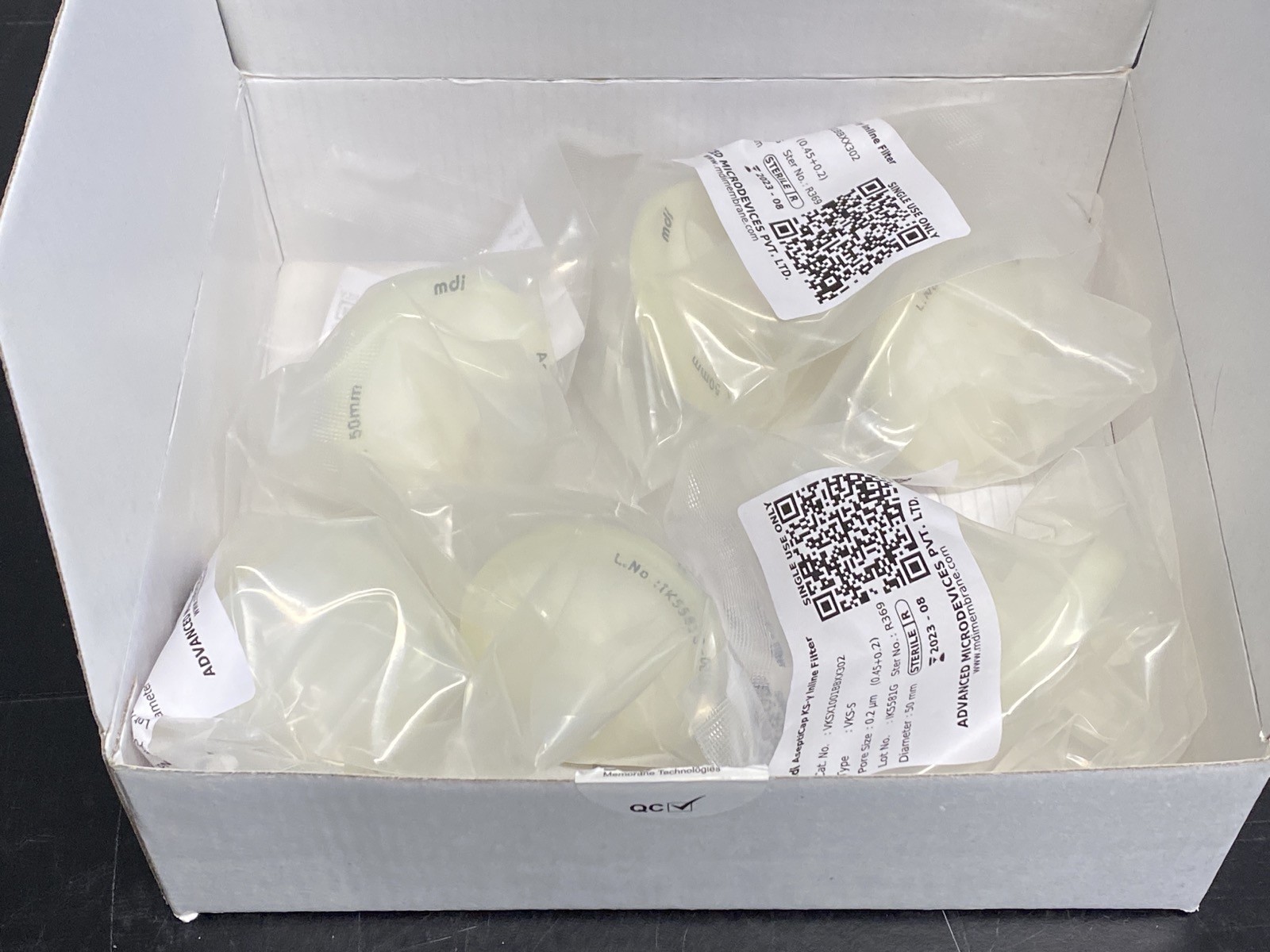 (6) Advanced Microdevices MDI AseptiCap KS-y Inline Filter 50mm VKSX1001BBXX302