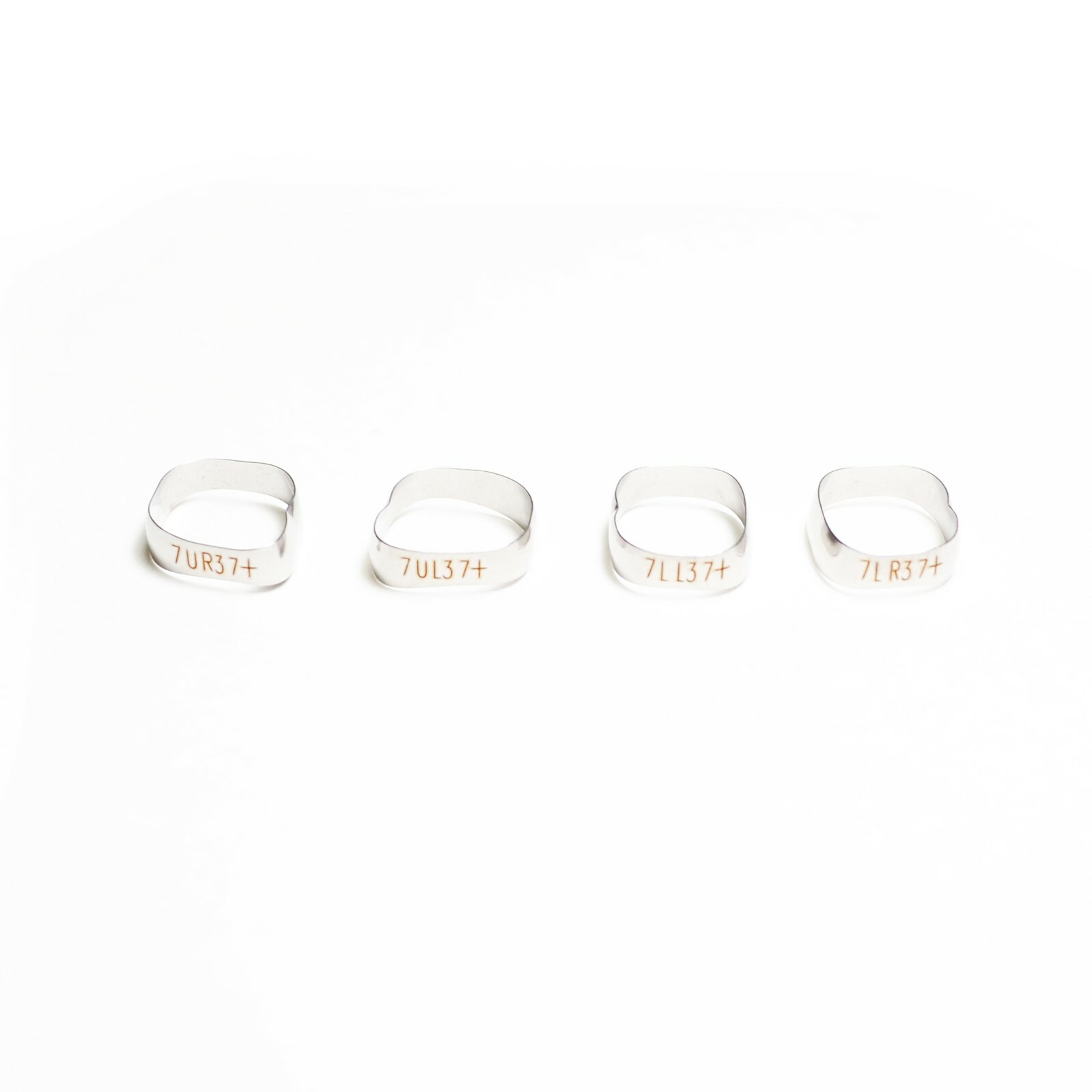 J&J Ortho™ Orthodontic #7 Second Molar Band Quadrant (4/pk) Optional Size