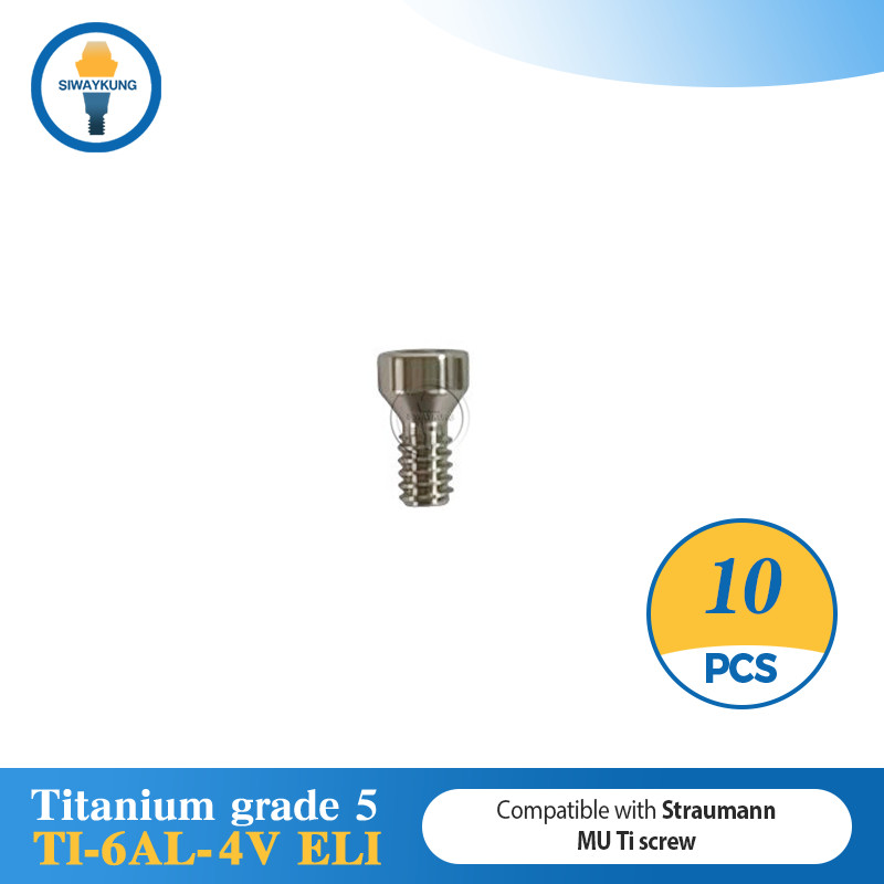 10 pcs MU titanium abutment screws compatible with Straumann platform RC NC