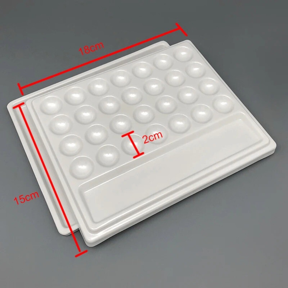 28 Slot Imitation Ceramic Palette Dental Lab Equipment Porcelain Mixing Watering