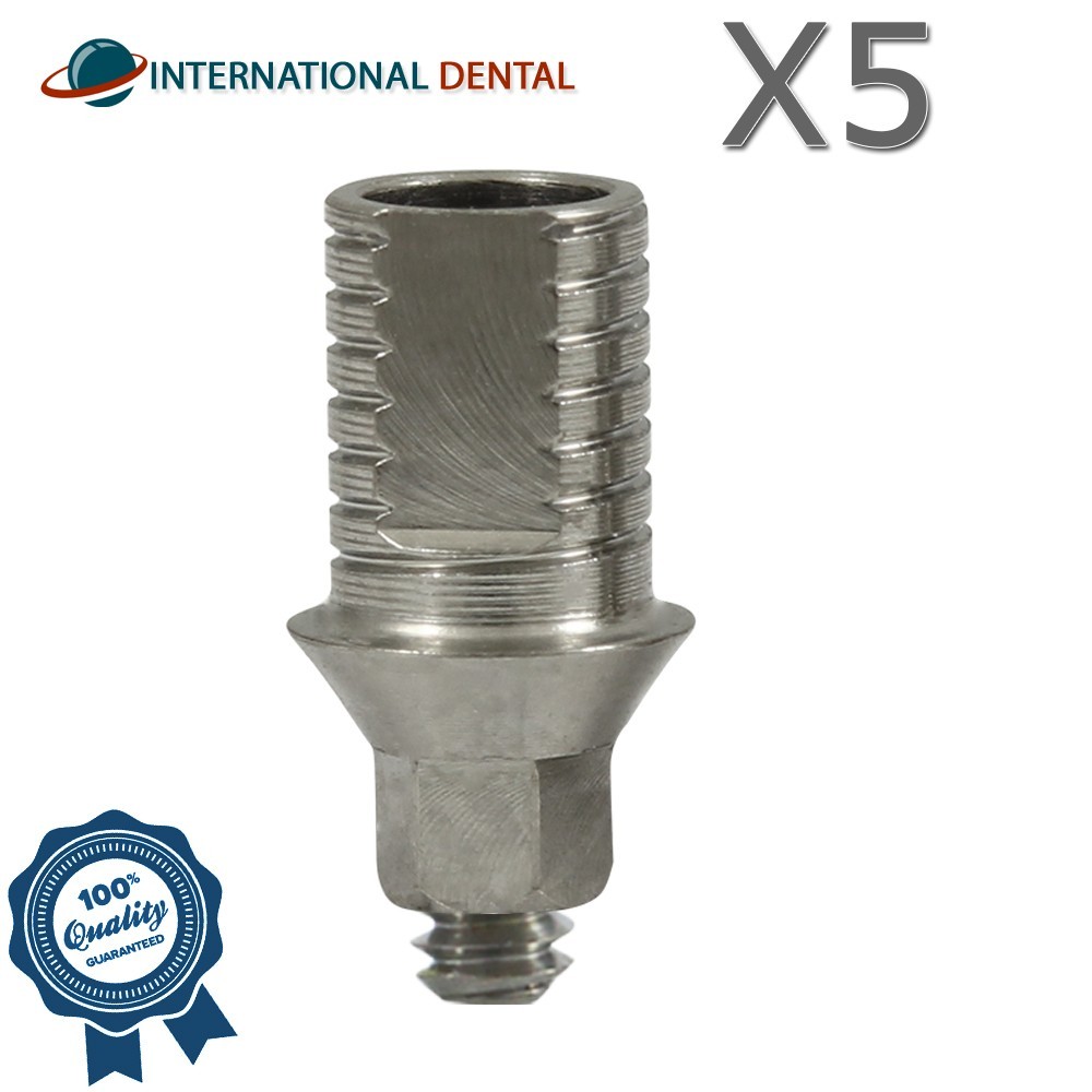 5 Anti Rotational Titanium Base CAD/CAM Abutment Dental Slim Platform Int Hex