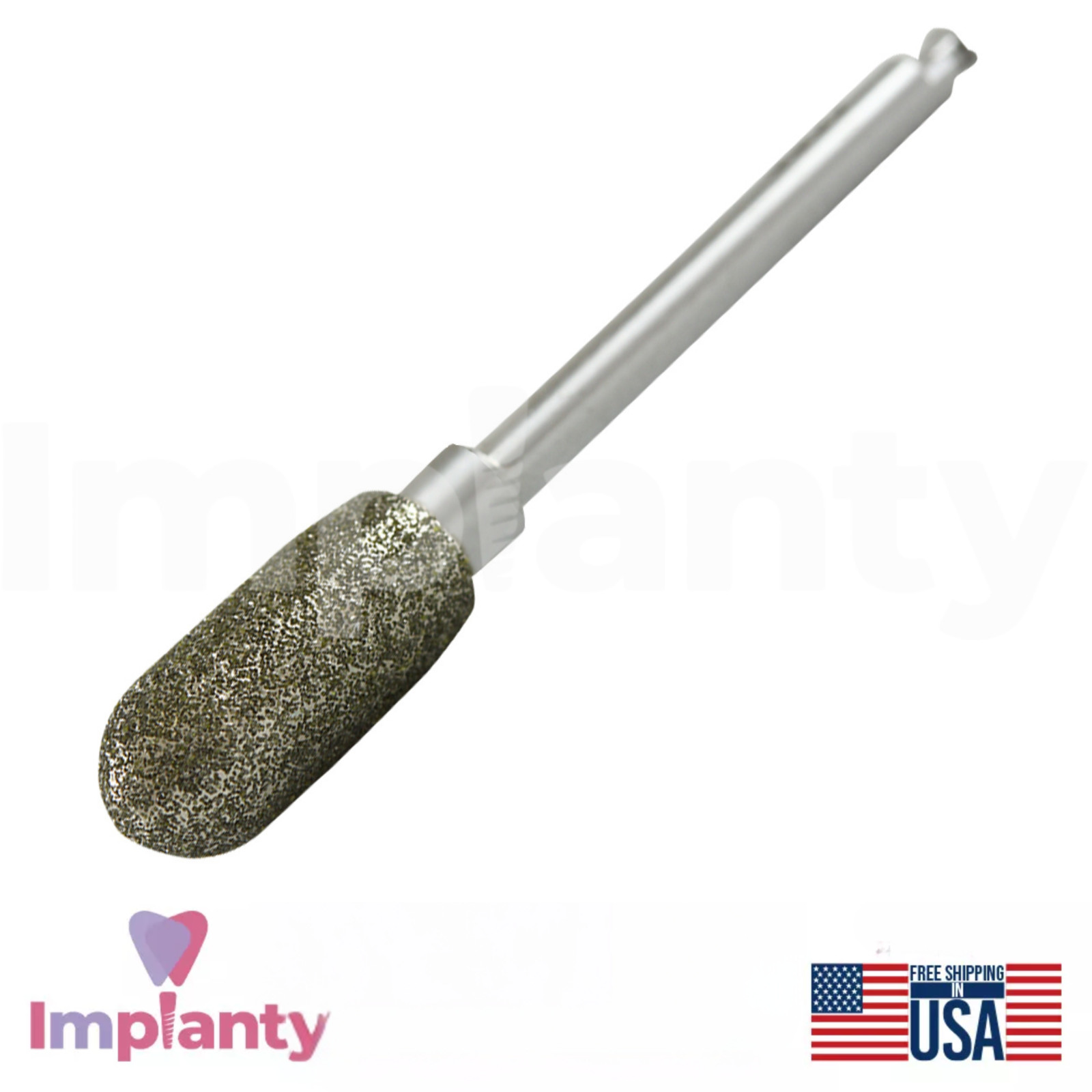GDT Diamond Round Oval Head Bur Ø5.0mm Stainless Steel Latch-Type Shank