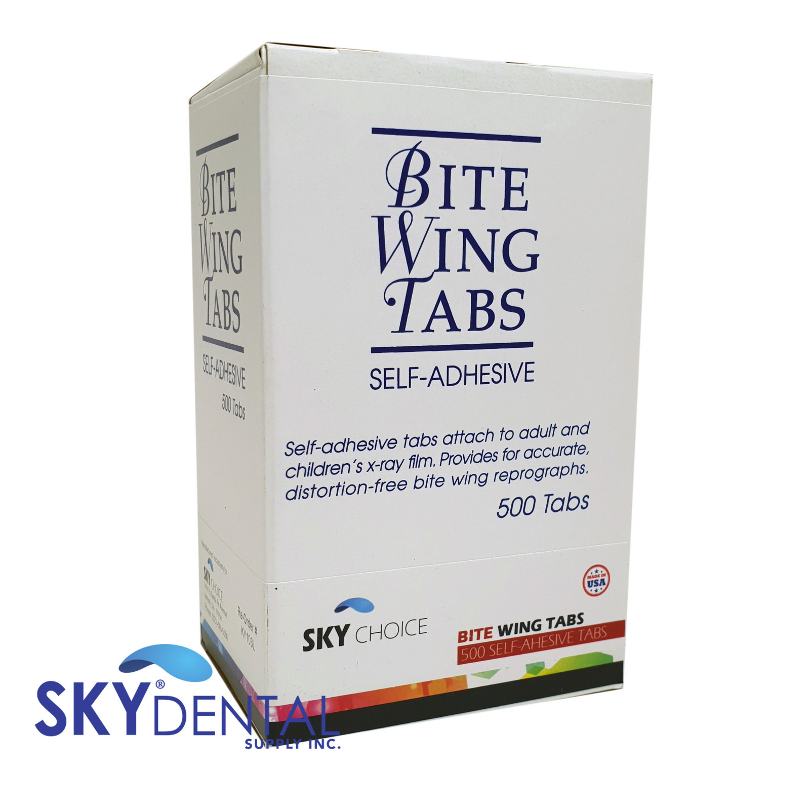 500 Tab per Package Stick on Bite Wing Adult Tabs Self Adhesive