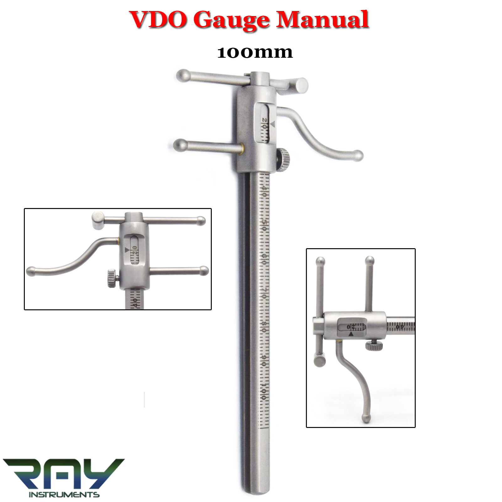 Measuring Micro Boley Gauge CVD Dental Venus Apollo Gauge Ruler Implant Tools