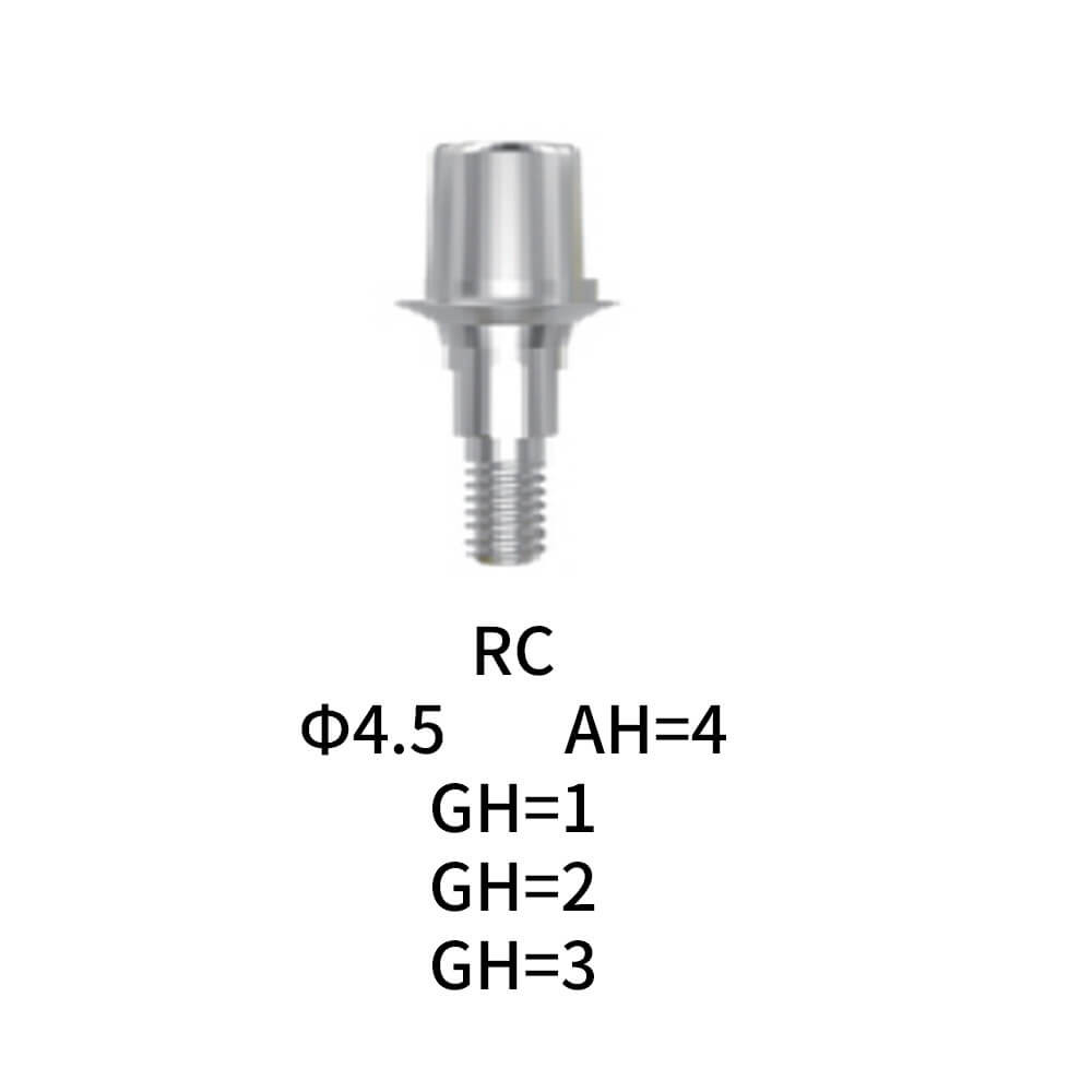 Dental Straumann Compatible RC Ti Base Abutment Φ4.5 AH=4 GH=1/2/3MM