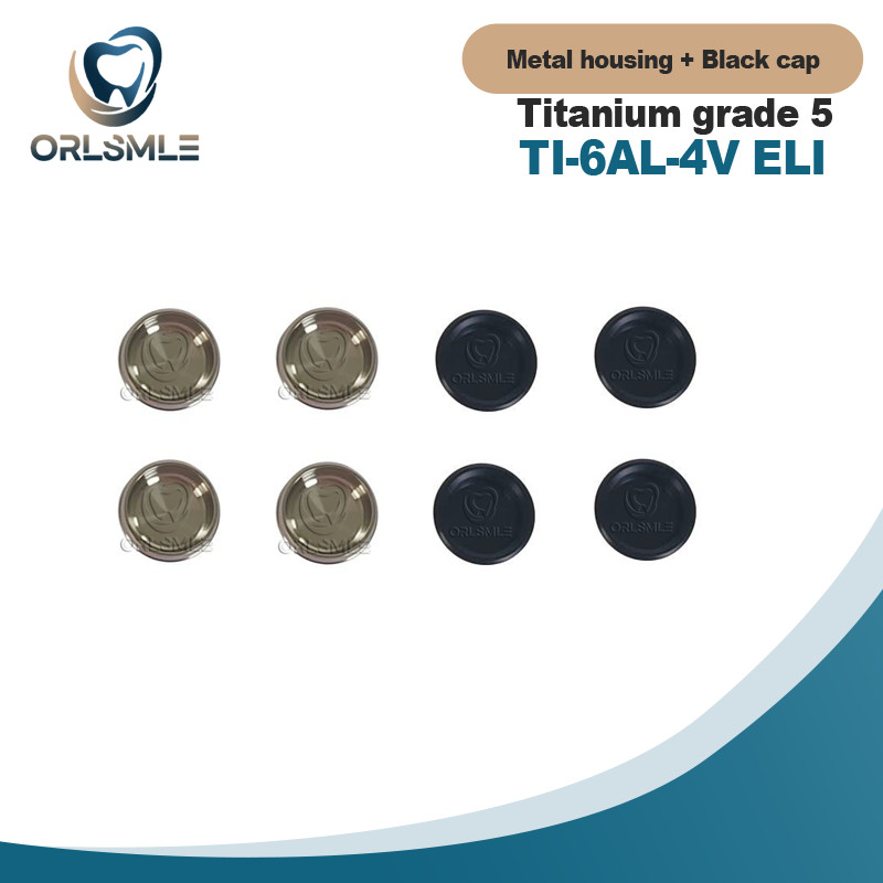 4 pcs Metal housing + 4 pcs black caps for Locator abutment